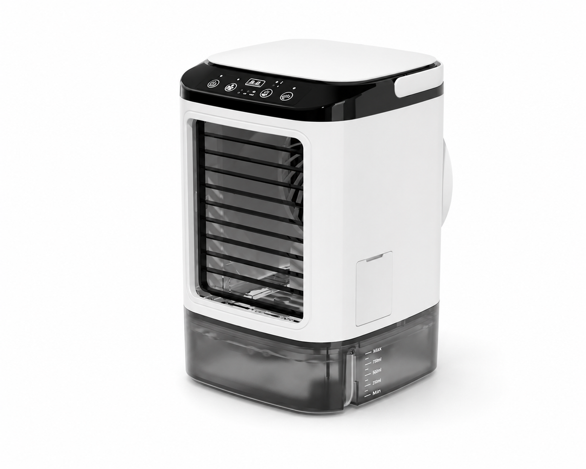 Climatiseur Portable Breezio Pro - Réservoir 900ml, Double Atomiseur, Veilleuse 7 Couleurs, 3 Vitesses